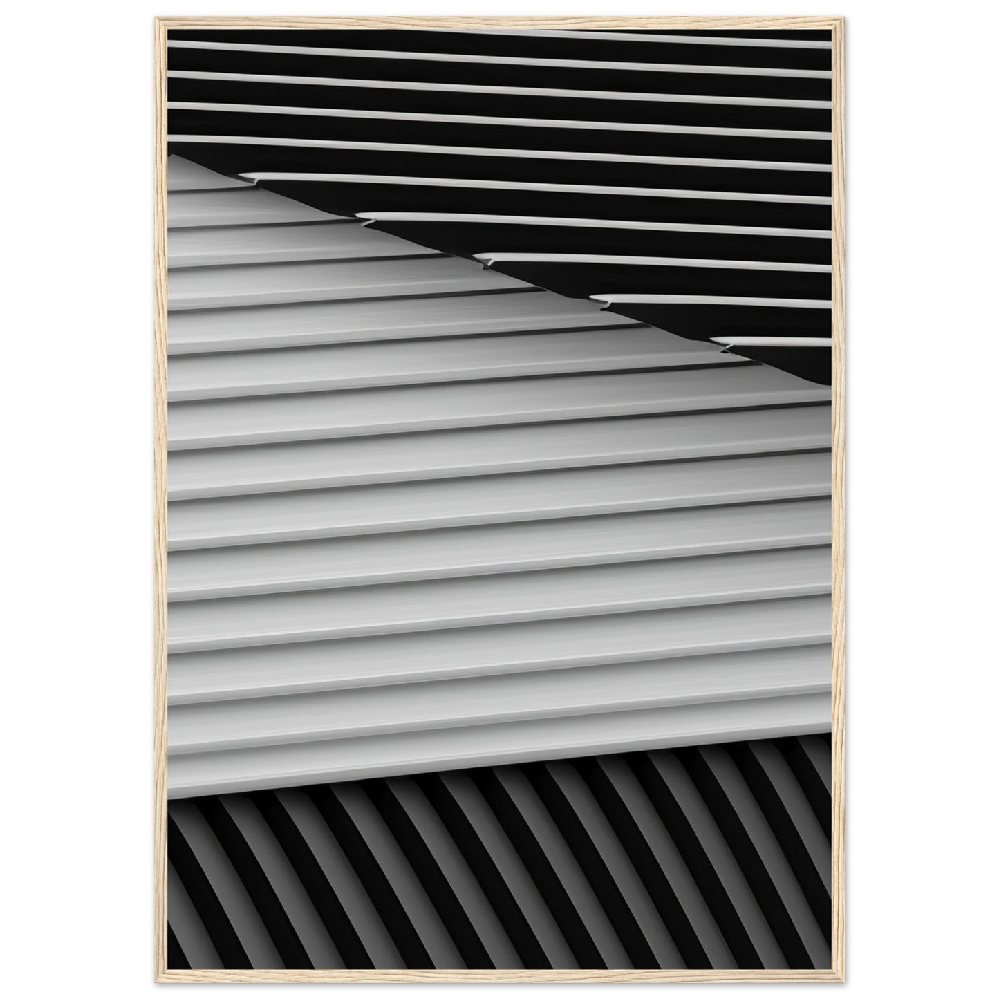 Smart 'Black & White'  - Premium Matte Paper Wooden Framed Poster