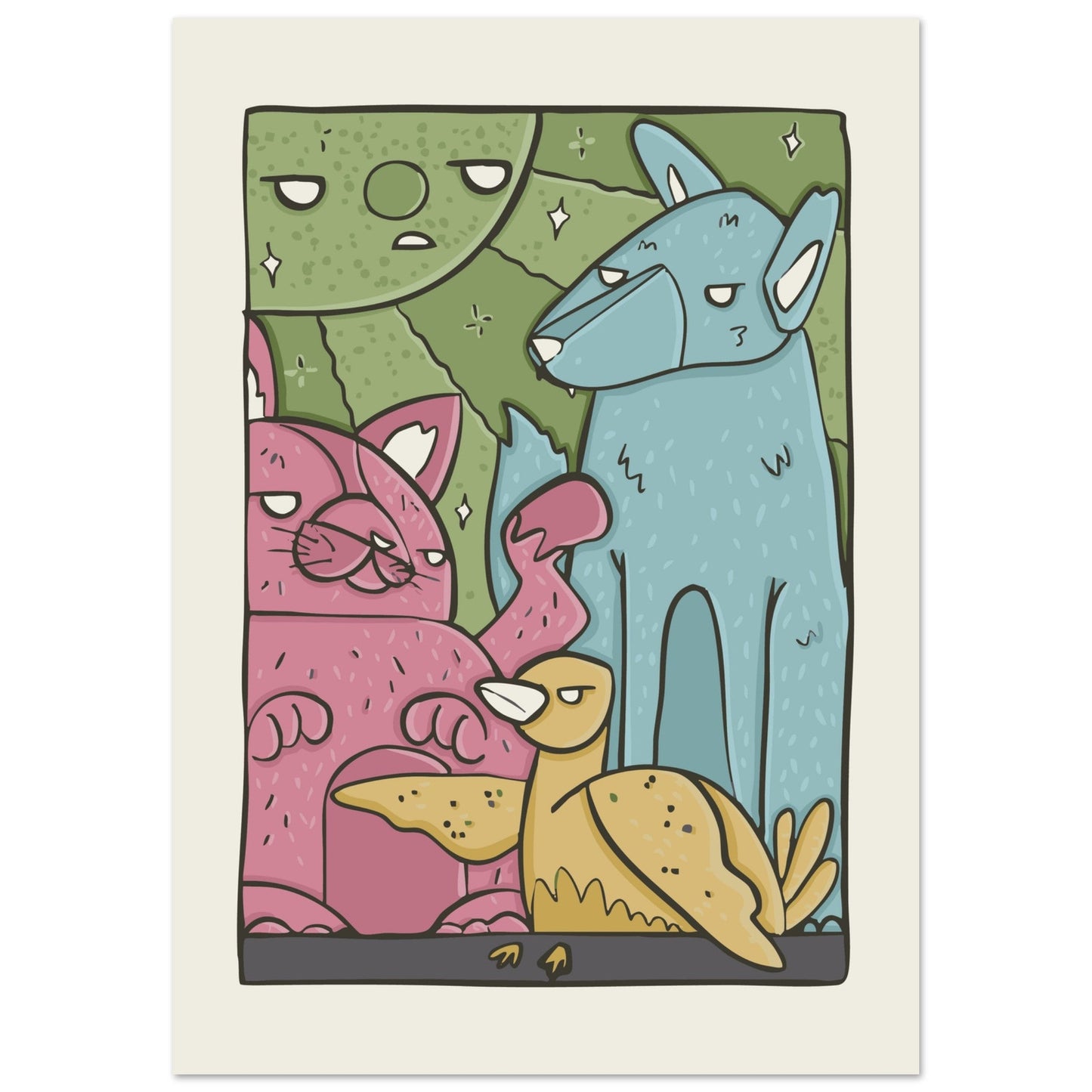 Animals 'The Crew' - Premium Matte Paper Poster