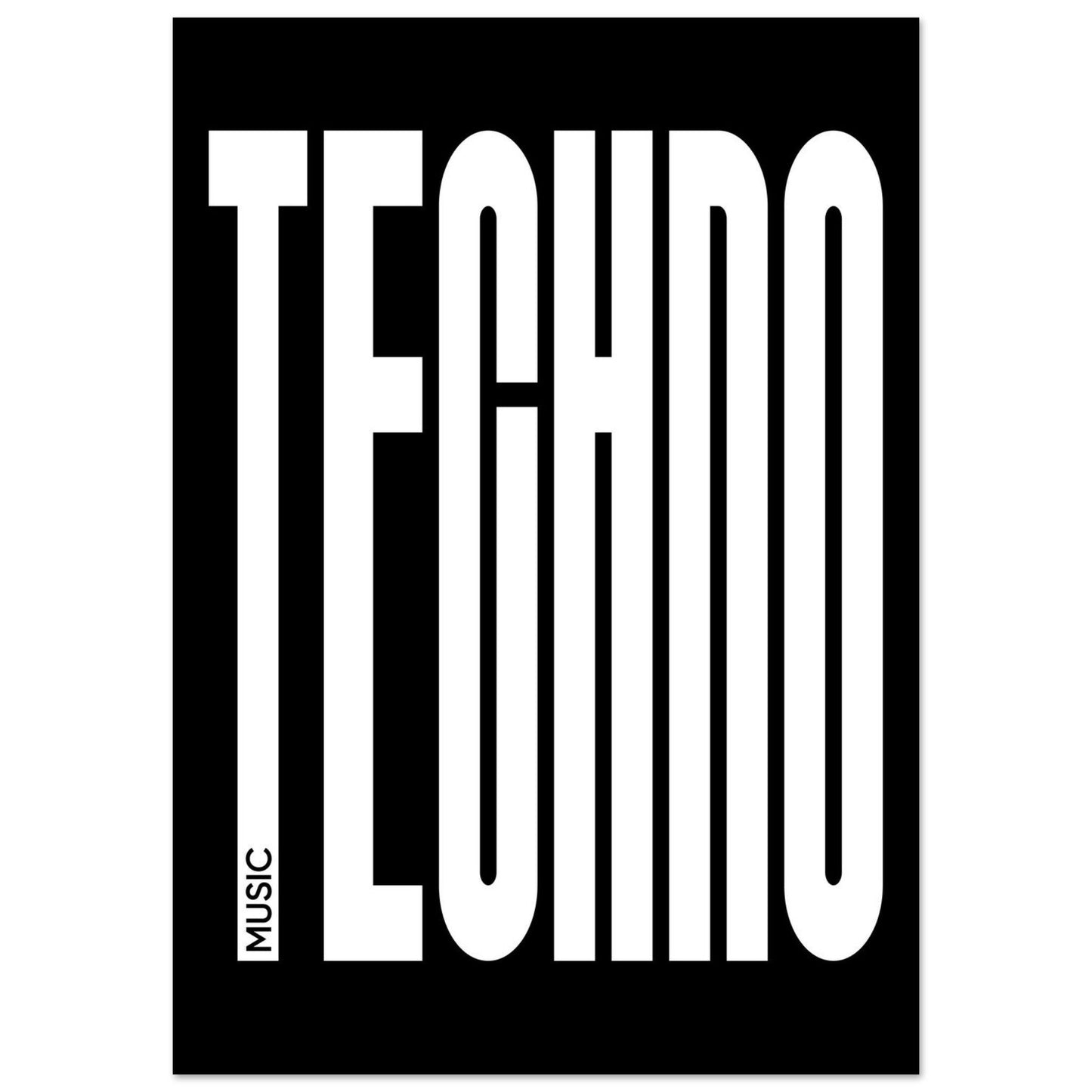 Music TECHNO - Premium Matte Paper Poster