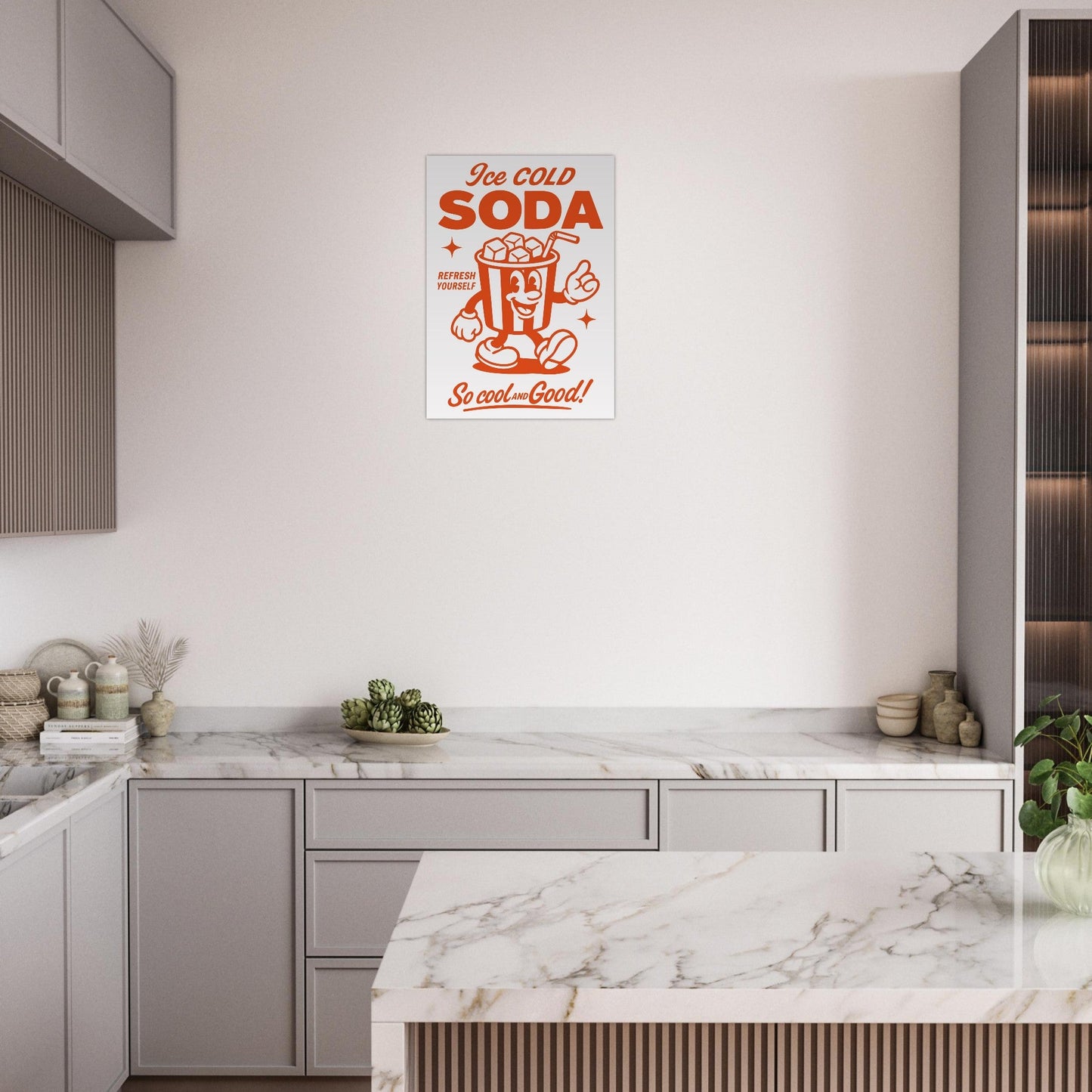 Food 'Ice Cold Soda' - Premium Matte Paper Poster