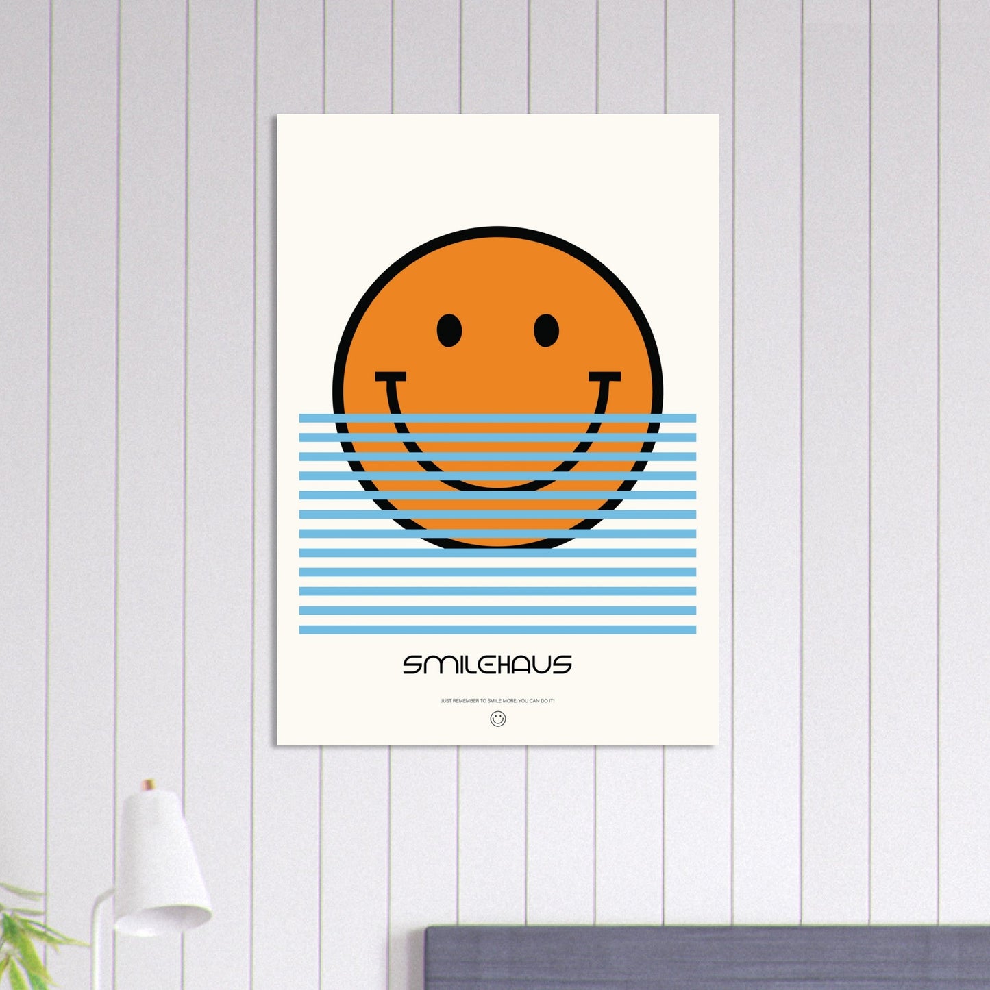Orange & Blue 'Smilehaus' - Premium Matte Paper Poster