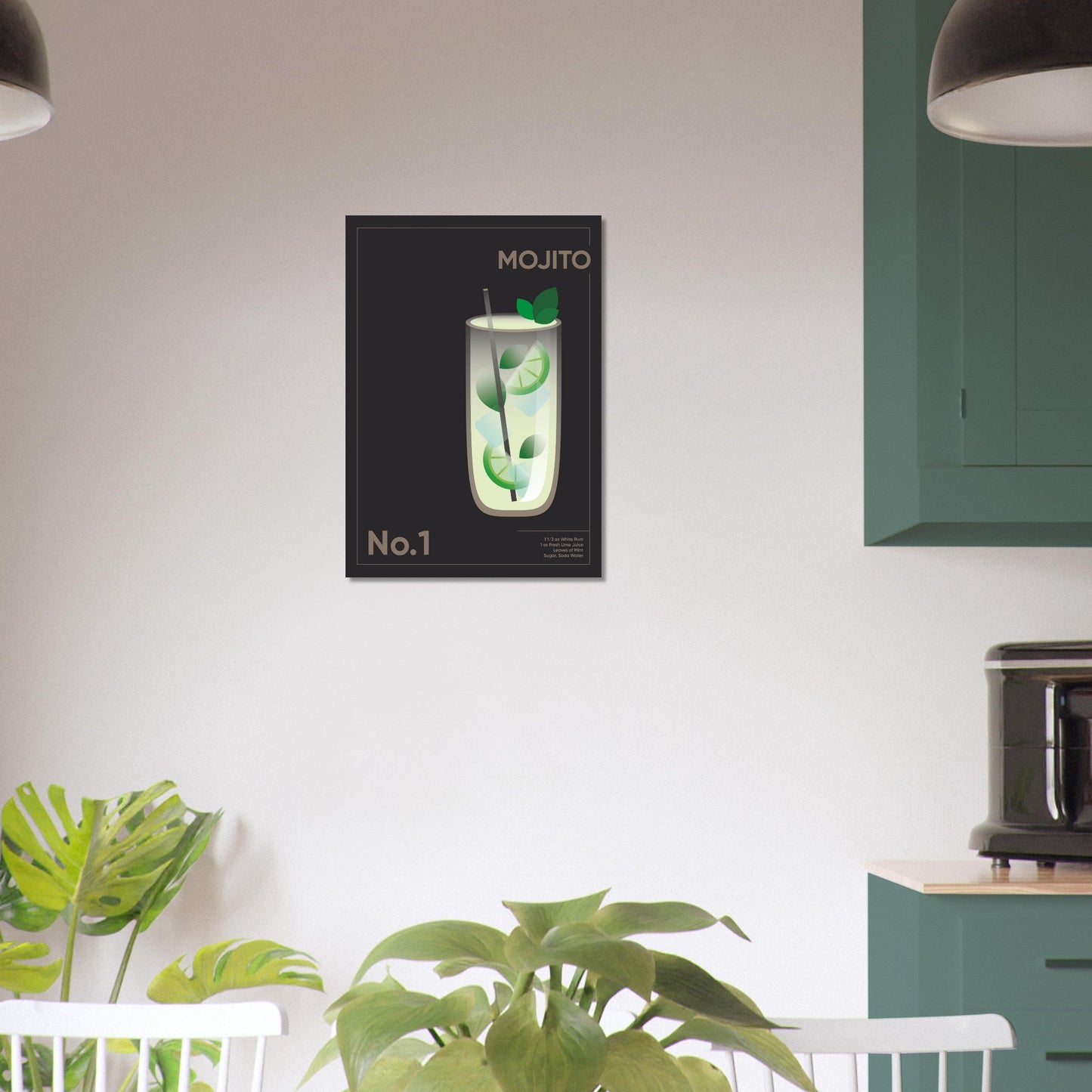 Cocktail 'Mojito' - Premium Matte Paper Poster
