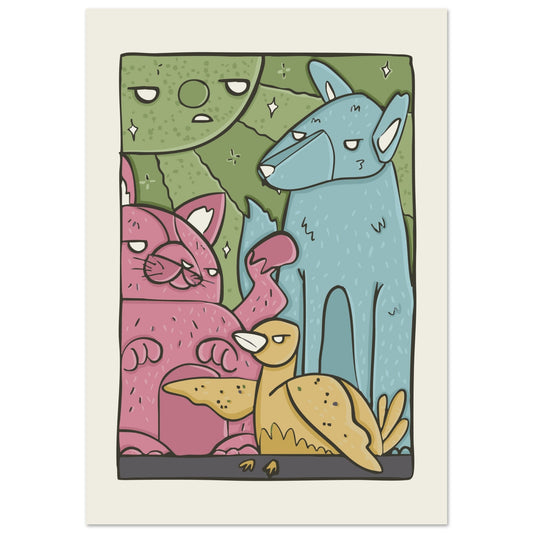 Animals 'The Crew' - Premium Matte Paper Poster