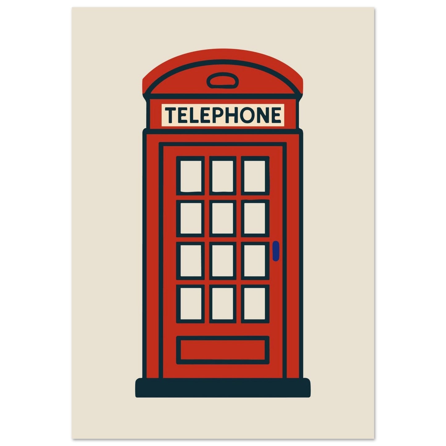 Cities/ Places 'Phone Box' - Premium Matte Paper Poster