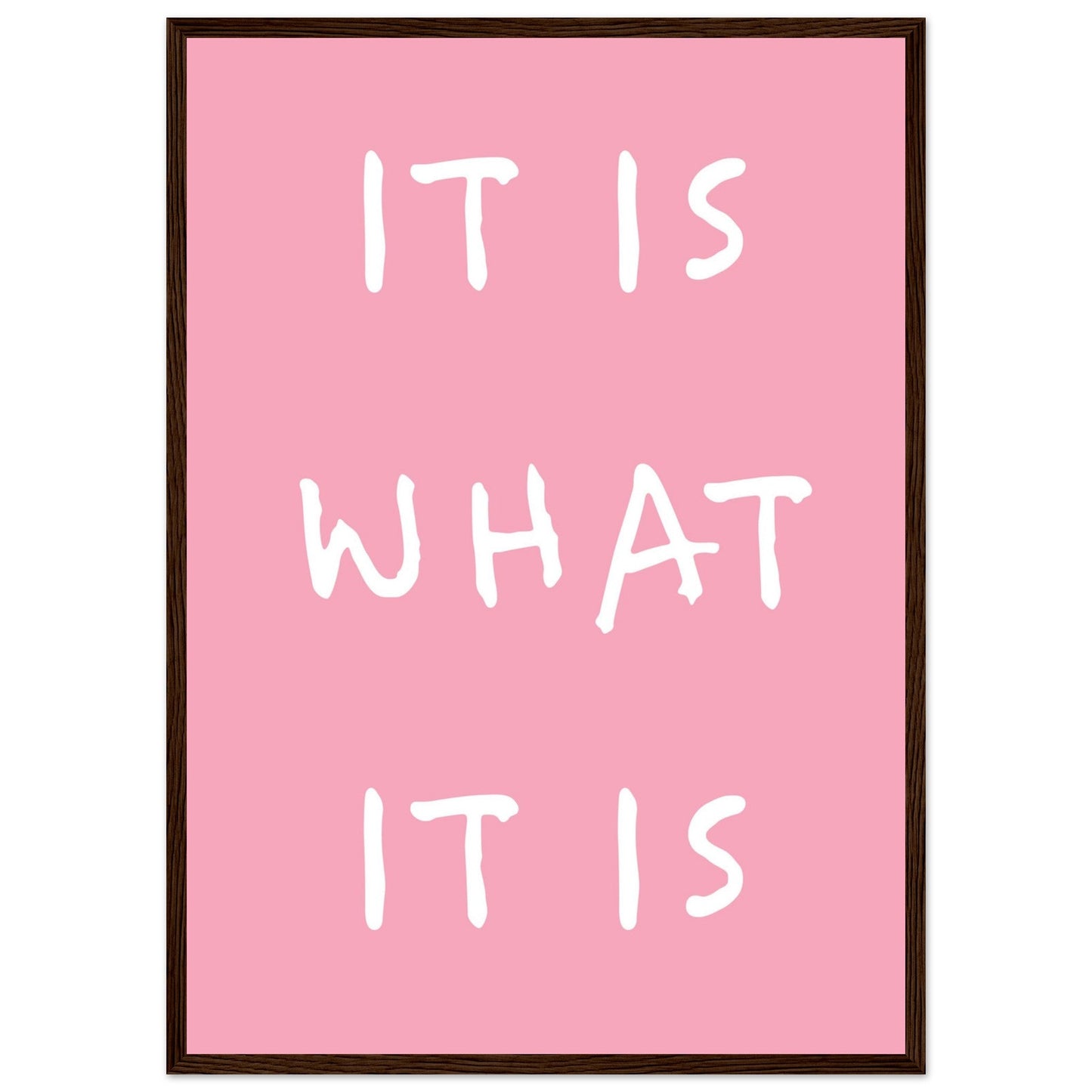 It is what it is - Premium Matte Paper Wooden Framed Poster