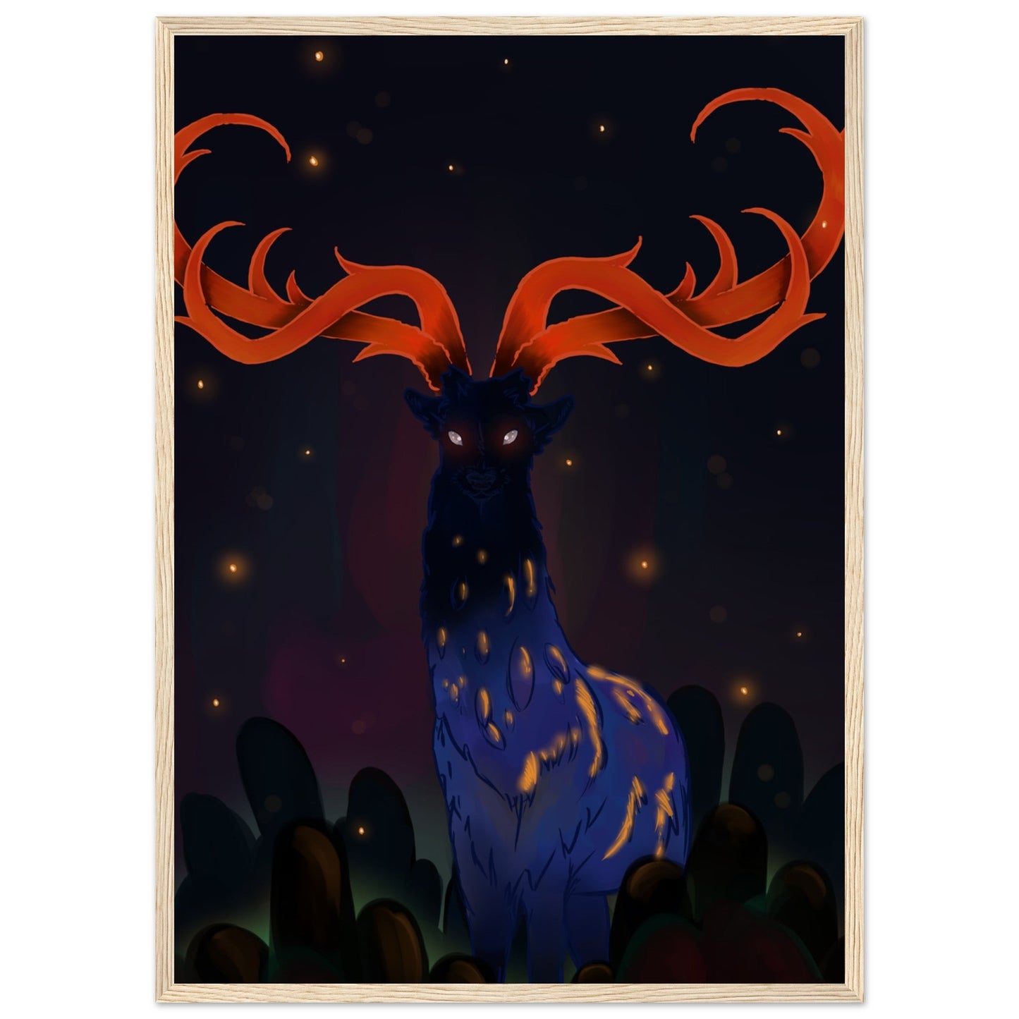Animals 'Creature of the Forrest' - Premium Matte Paper Wooden Framed Poster
