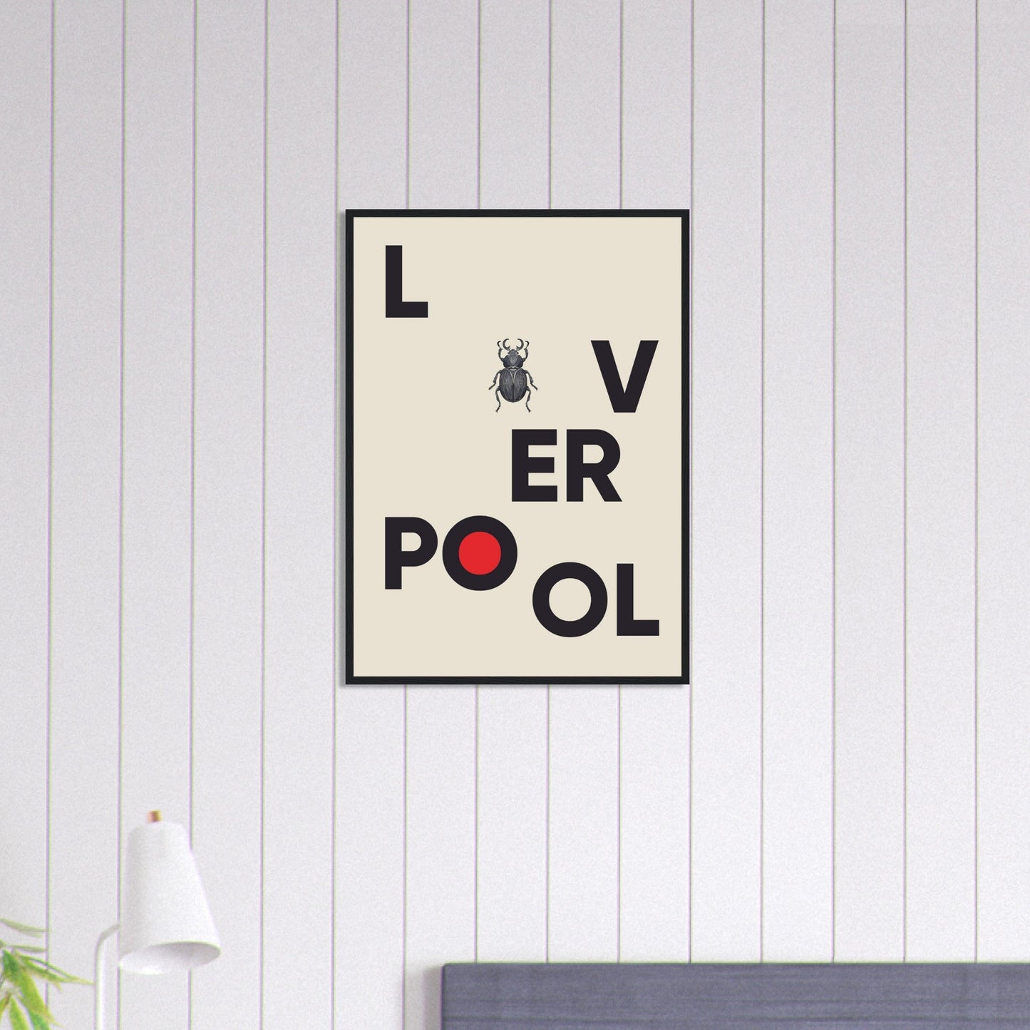 Cities/ Places 'Liverpool' - Premium Matte Paper Wooden Framed Poster