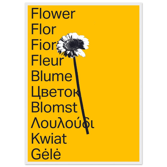 Ed Dickinson 'Flower' II - Premium Matte Paper Wooden Framed Poster