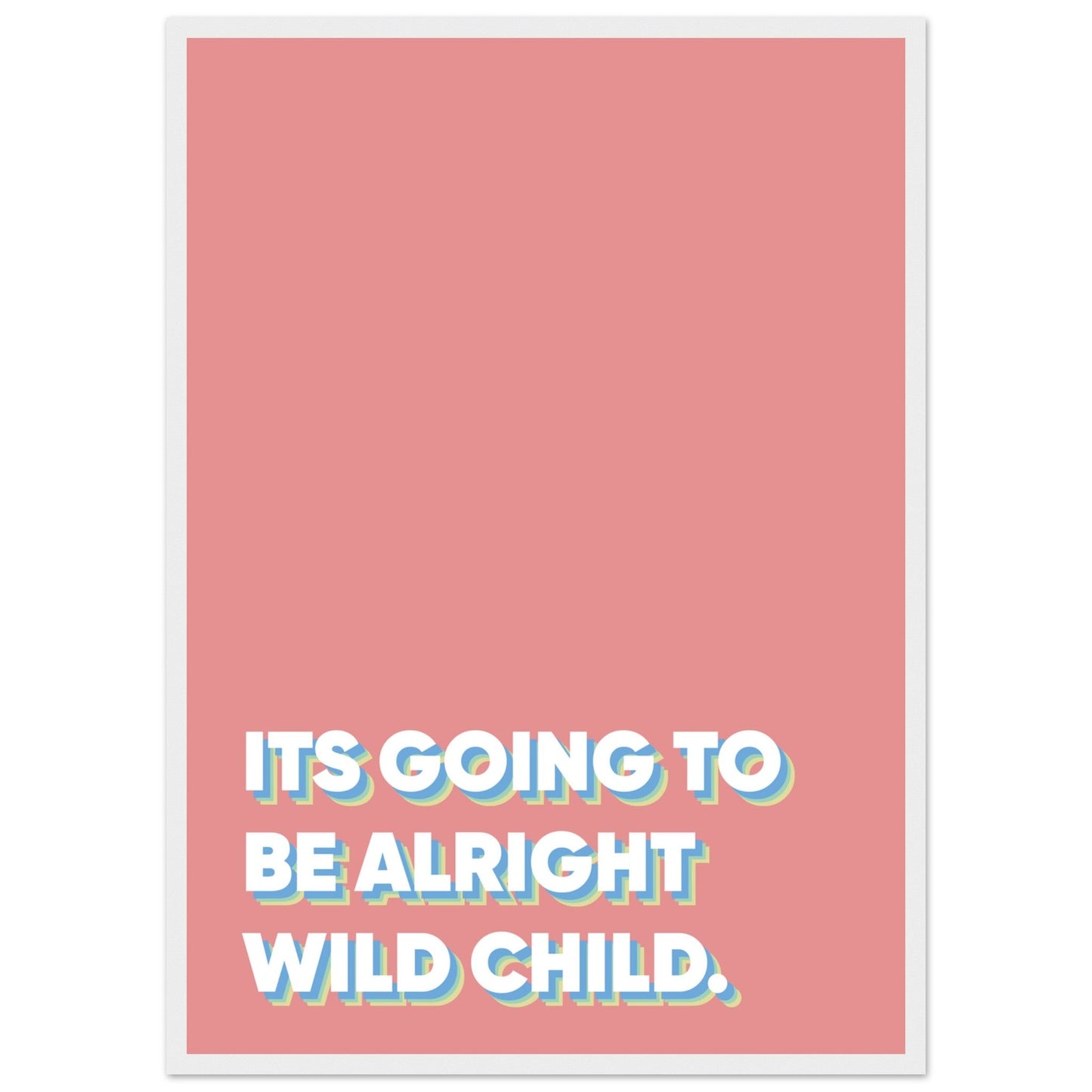 Sign 'Wild Child' - Premium Matte Paper Wooden Framed Poster
