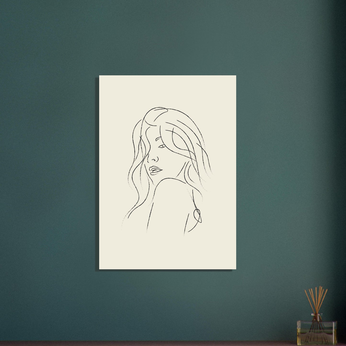 Line Art 'The Pose' - Premium Matte Paper Poster