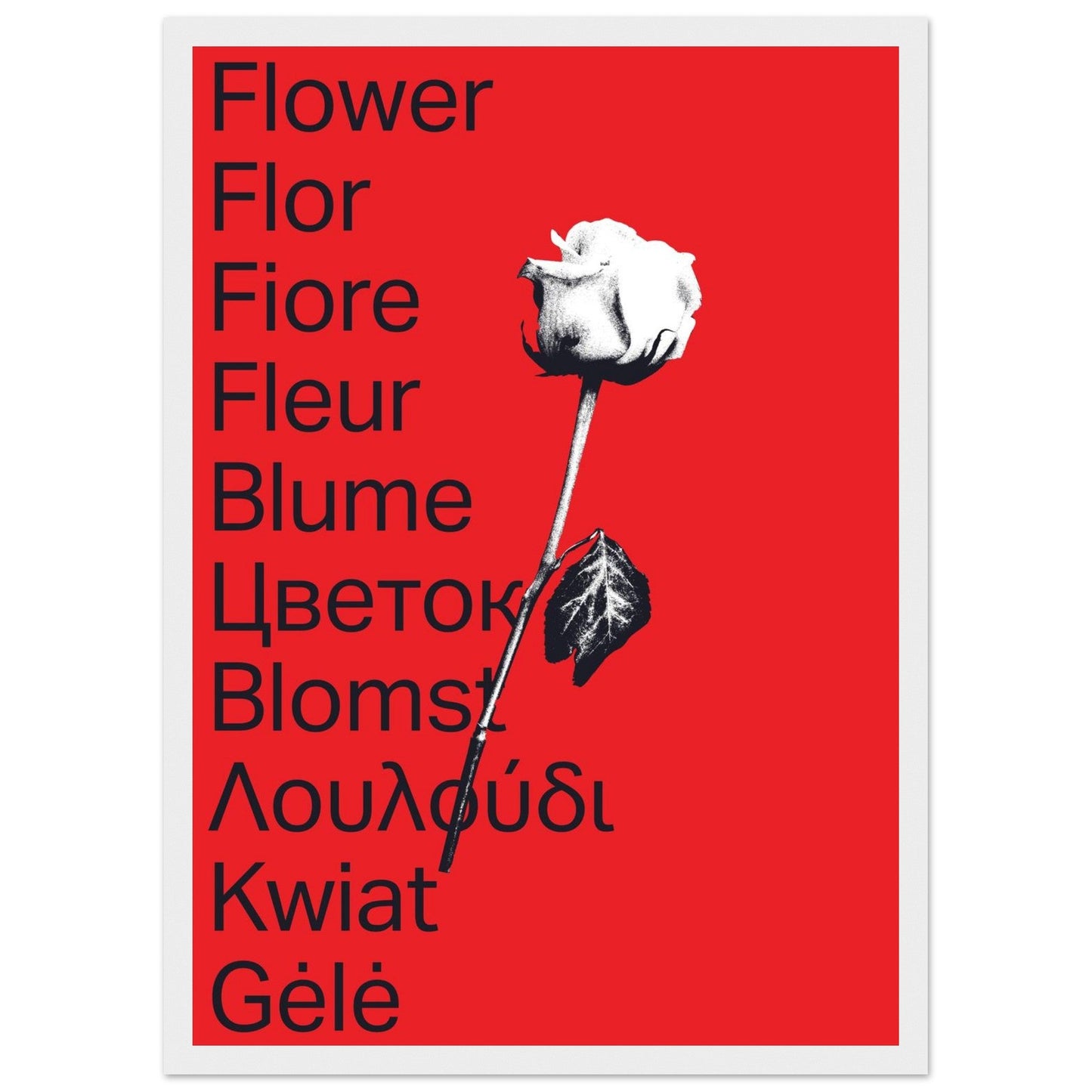 Ed Dickinson 'Flower' - Premium Matte Paper Wooden Framed Poster