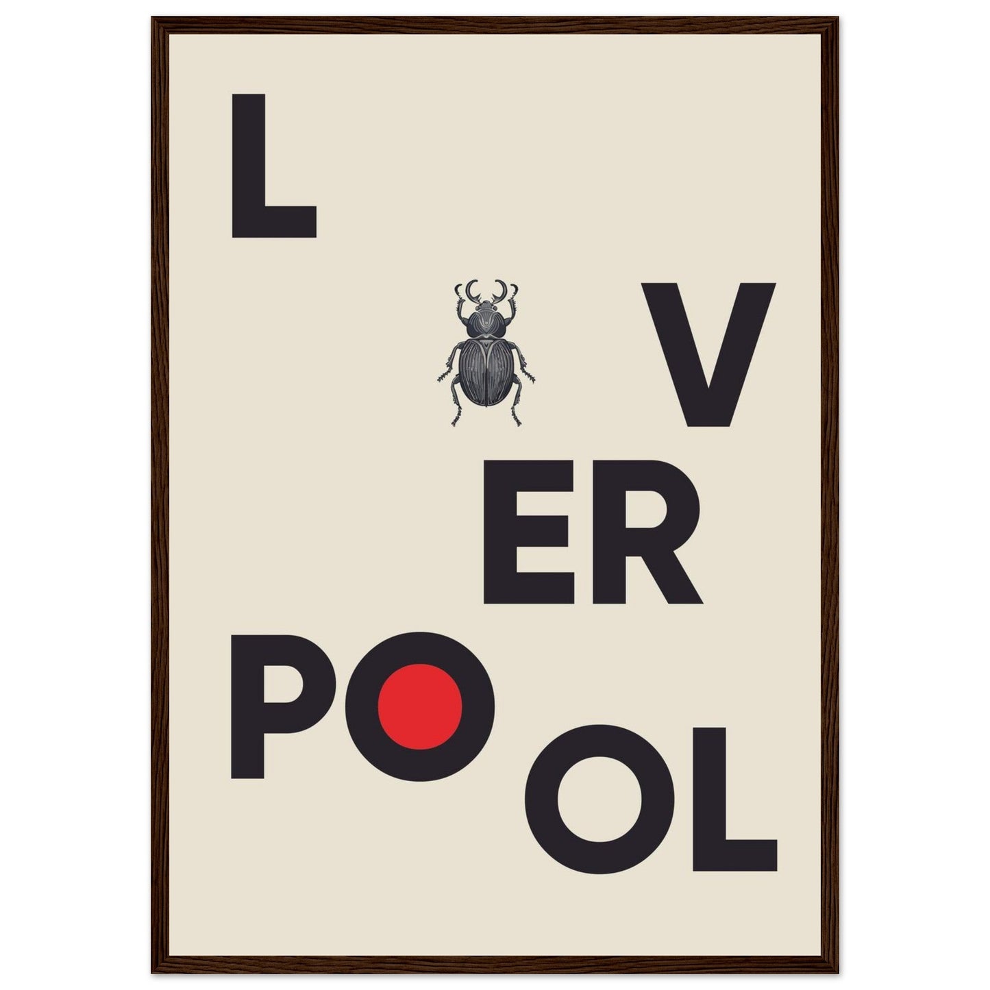 Cities/ Places 'Liverpool' - Premium Matte Paper Wooden Framed Poster