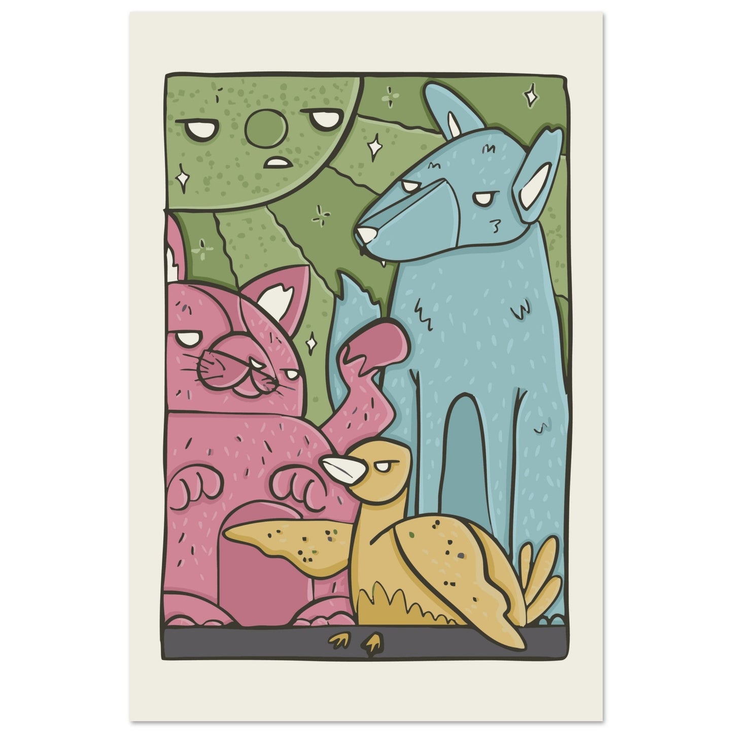 Animals 'The Crew' - Premium Matte Paper Poster