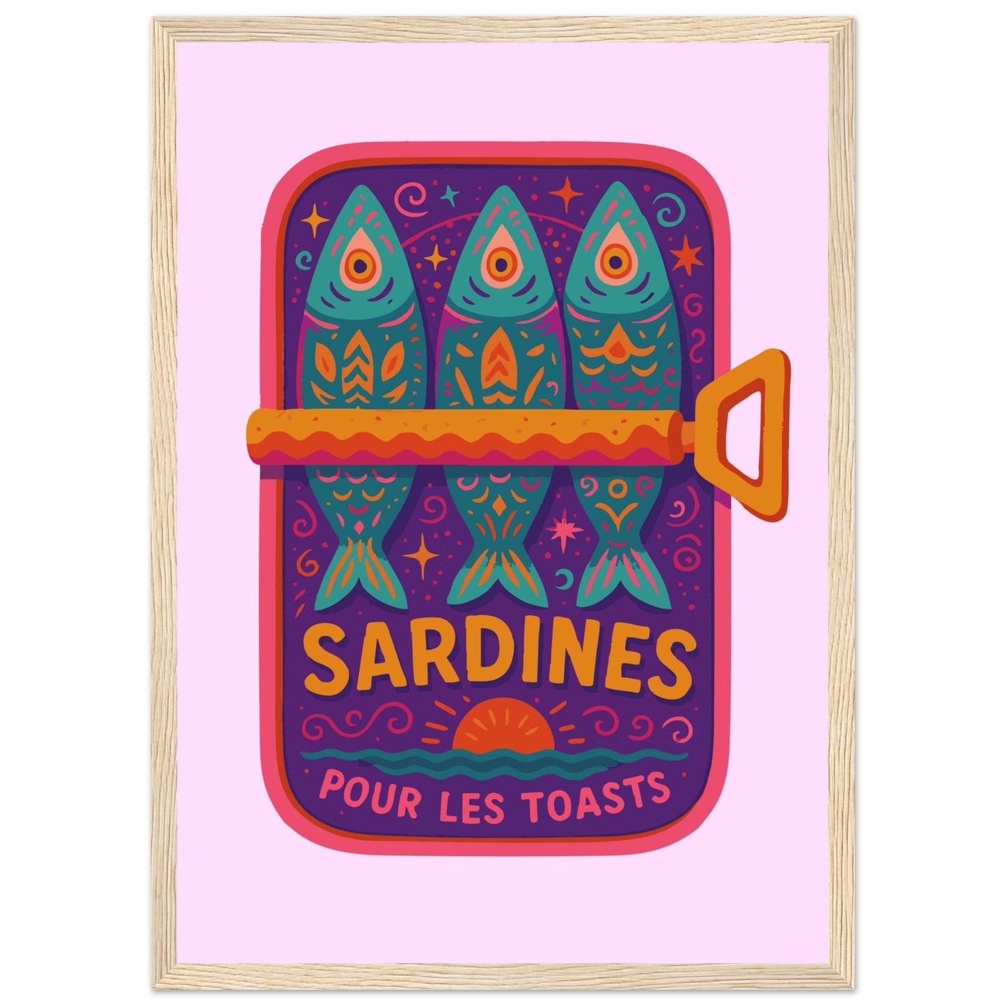 Food 'Sardines'  - Premium Matte Paper Wooden Framed Poster