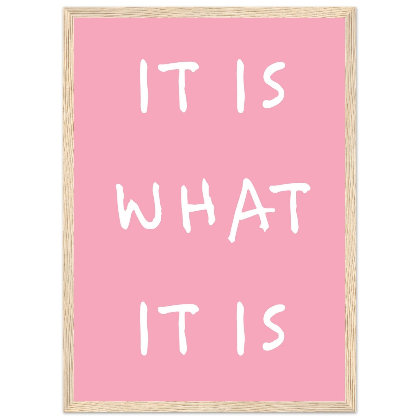 It is what it is - Premium Matte Paper Wooden Framed Poster