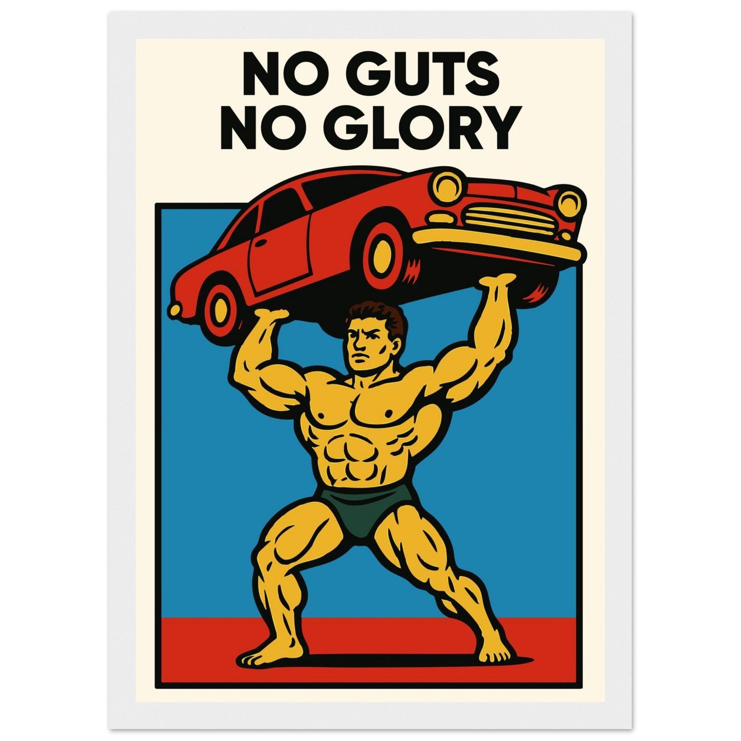 NO GUTS NO GLORY - Premium Matte Paper Wooden Framed Poster