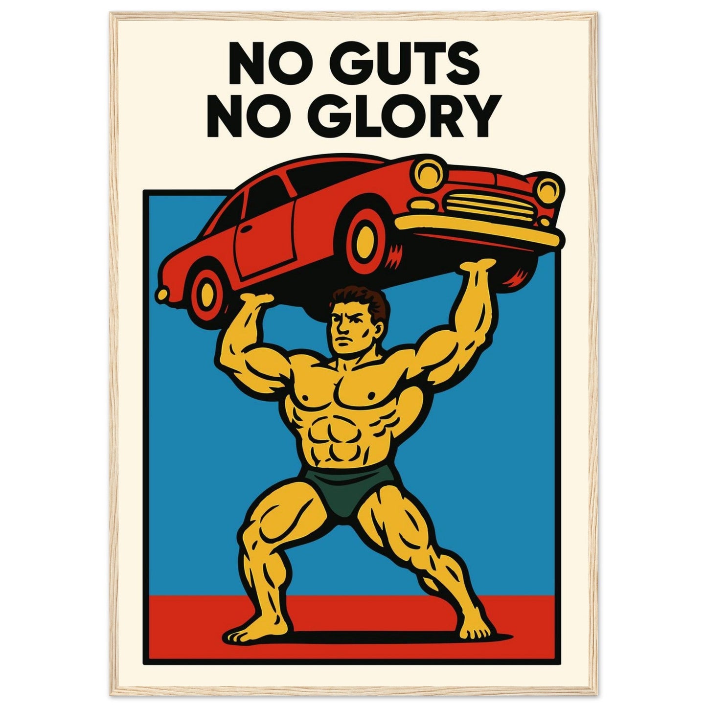 NO GUTS NO GLORY - Premium Matte Paper Wooden Framed Poster