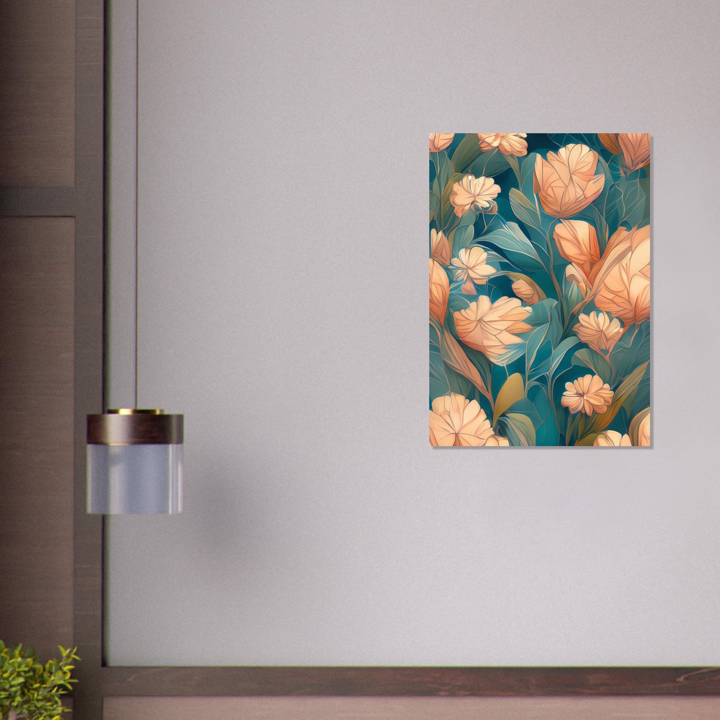 Flowers 'Abstract Garden' - Premium Matte Paper Poster