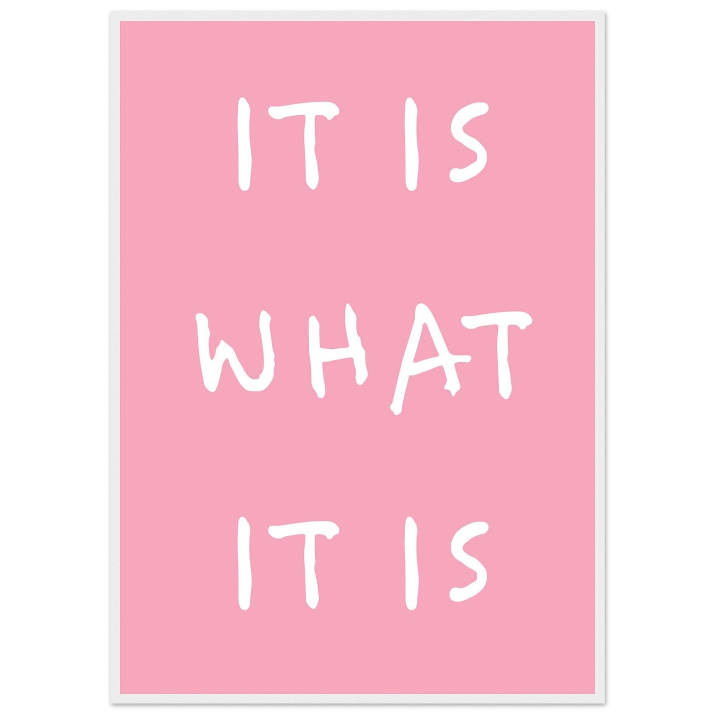 It is what it is - Premium Matte Paper Wooden Framed Poster