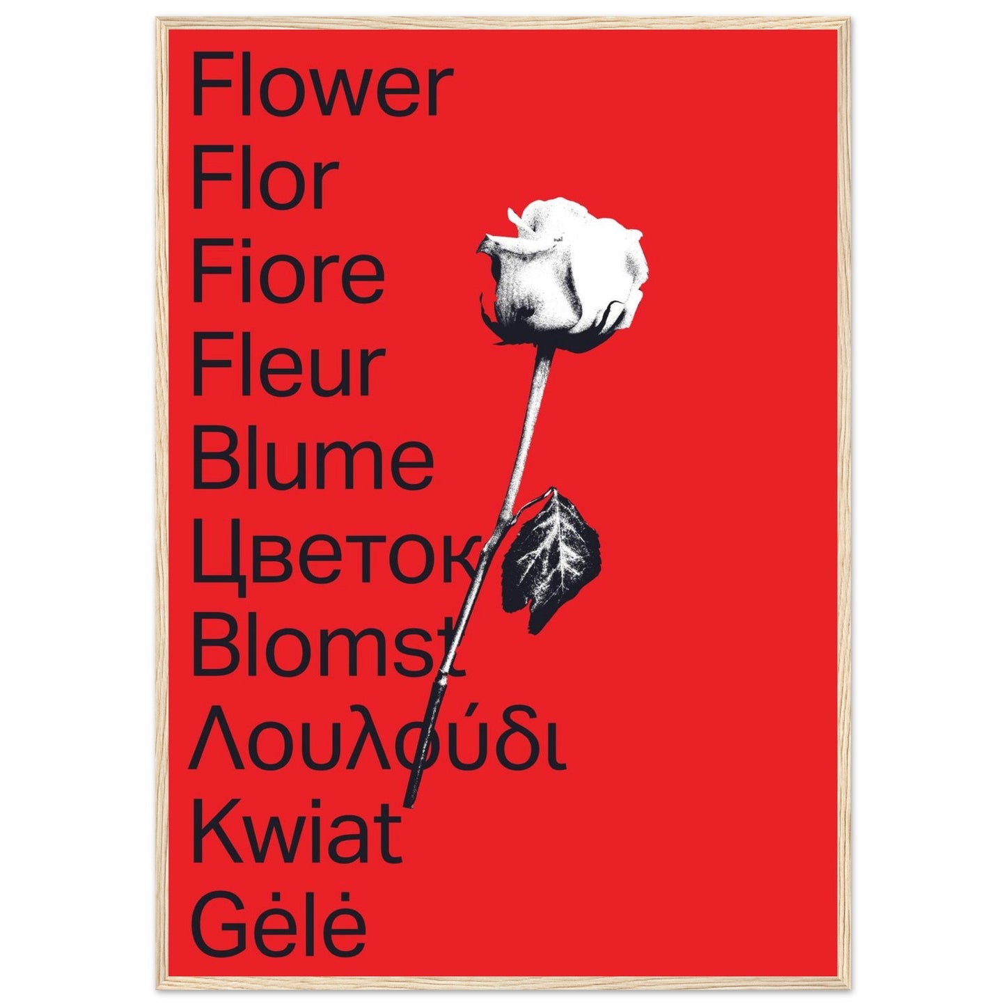 Ed Dickinson 'Flower' - Premium Matte Paper Wooden Framed Poster